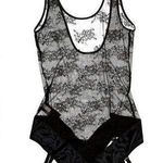 Calvin Klein NWT BLACK RUNWAY Women Textured Sleeveless lace Bodysuit Lingerie S Photo 0