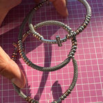 Vintage Nadri Matte diamond paved Elegant rose gold&silver 2 tone cross Bracelet Silver Photo 0