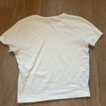 Live in the Moment White crop shirt Photo 2