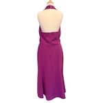Harlyn Orchid Fit and Flare Halter Dress Plunging Drape Neckline Open Back XL Purple Photo 4