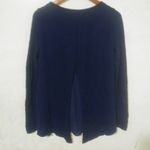 White House | Black Market WHBM M Navy Knit Double Layer Tunic Top Photo 4