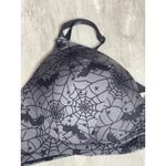 Torrid  Curve Bra Plus Size 44D Wireless Padded Adjustable Black Gray Bats Webs Photo 2