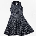 Kate Spade  Mackenna Black White Bow Print Dress Size 0 Sleeveless A-Line Dress Photo 0
