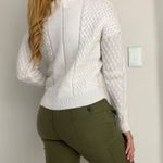 Torn By Ronny Kobo  Paige Lace Up Ruffled Sweater Cream Women's Size Medium Photo 7