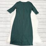 Julian Taylor Green and Black Houndstooth MIDI Dress Photo 2