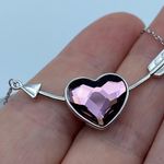 Amethyst Austrian Crystal Heart Infinity Love Necklace Purple Photo 2