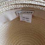 J.Crew Straw Beach Sun Hat Wide Brim Floppy with Pom-Pom Trim One Size Photo 4