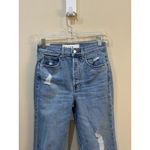 Frank & Eileen  The Monaghan Raw Hem Crop Straight Distressed‎ Mom Jeans Size 24 Photo 3