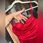 Oh Polly  All For You bodycon Lace Trim Satin Mini Dress bra ruched sexy Photo 3