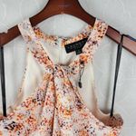 Laundry by Shelli Segal Womens Dress Size 2 Orange Halter Neck Midi Tiered Maxi Photo 2