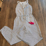 THML Black and White Stripe Summer Jumpsuit - Size S Photo 0