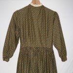 Handmade Vintage Prairie Dress Bonnet w Lace Eyelet Detailing Long Sleeve Floral Photo 5