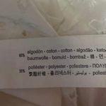 ZARA Basic White Embroidered Eyelet Ruffle 3/4 Sleeve Peplum Blouse Top Size L Photo 3