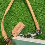 Coach Small Coin Wallet Purse Wristlet Mini Bag w/ Hang Tag Green/Blue Photo 1