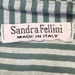 Sandra Fellini Green Striped Half Sleeve Button Down Shirt Mini Dress Size M Size M Photo 3