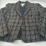Worthington  Black and Cream Plaid Blazer Photo 6