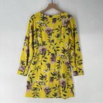 Loft Ann Taylor  Floral Print Boatneck Long Sleeve Shift Dress Size 4‎ Photo 8