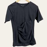 Athleta Pacifica Wrap Front Quarter Zip Black Tee Size XS Photo 1