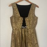 Medieval Lace Up Silk Velvet Dress Green Corset Renaissance Fair Maiden Sequin Size M Photo 8