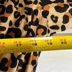 Kirundo XL leopard print flowy long sleeve dress casual office work boho Tan Photo 4