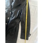 Marvin Richards J. Percy For Genuine Black Leather Coat Double Breasted Small Photo 8