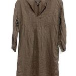 Tommy Bahama linen eyelet sample dress with long sleeves khaki tan color small Photo 0