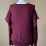 Umgee | Burgundy Flutter Shoulder Sweater Sz S Photo 37