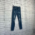 Aero High Rise Jegging Distressed Skinny Jeans Medium Wash Women’s 4 Stretch Y2K Blue Photo 1