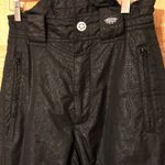 VTG 80’s Emmegi Black Printed Ski Snow Pant Sz. XS Zip Pockets Cozy Warm Photo 1