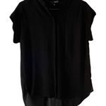 Ro & De Women's Size Small Black Sheer Office Career Button Blouse Photo 0