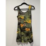 Vintage Hawaiian Tropical Dress Womens XS/S Stretch Beach Sunset Sleeveless Photo 1