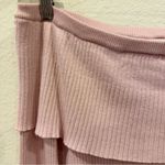 Honey Punch Dusty Pink Off Shoulder Crop Knit Sweater Top Size L Preowned Photo 1