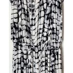 Vince Camuto  Black And‎ White Tie Dye Sleeveless Jumpsuit Size M Photo 7