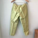 Gap NWT Vintage  Doupioni SILK Lime Green Cropped Pants 4 Photo 5