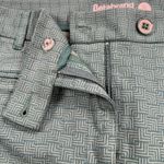 Betabrand crop Cuffed Dress Yoga Ponte Pant Green Geometric Pattern Size XLP Photo 6