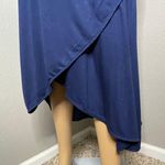 Gap Wrap Dress Spaghetti Strap Blue Maxi Size Medium Petite Photo 2