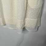 Madewell  Etude Long Sleeve‎ Silk Swiss Dot Dress Cream Small Above the Knee Photo 6