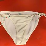 O’Beach Size Large Off White & Polka Dots Printed Side Ties. New With Tags. Photo 0