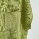 Heyson Open Knit Sweater in Light Sage size 1X Cap Sleeves Pocket NWT Green Photo 5