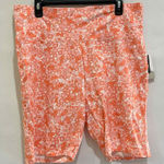 BP Floral Print High Waist Bike Shorts‎ Athleisure Activewear 1X Orange Photo 0
