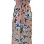 As You Wish As U Wish Women Size Small Maxi Dress Floral Off Shoulder Pink Photo 0