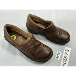 Womans BOC Slipon Wedge Shoes 9 Brown Distressed Leather Photo 1