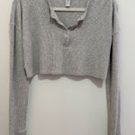 SKIMS  Waffle Knit Cropped Henley Photo 0