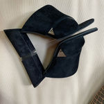 Cole Haan  Gabby Suede Heeled‎ Sandal Black Size 9 Photo 8