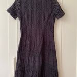 Sundance Black eyelet crochet trim dress size S Photo 7