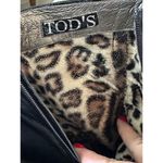 Tod's  Women's Black Leather Side Zipper Pointed Toe Heeled Boots Size 10 Photo 15