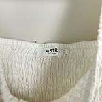 ASTR  the Label Bow Detail Smock Bodice Cotton Blend Dress in White Size Medium Photo 3