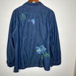 Napa Valley Floral Denim‎ Jacket Sz 1X Blue Photo 1