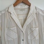 MOTHER The Line Your Pockets Top Blouse Button Down Collar Size S White cream Photo 8