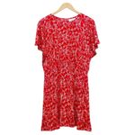 & Other Stories & Other Stories Batwing Sleeve Ruffle Mini Dress Red & White Floral US Size 12 Photo 4